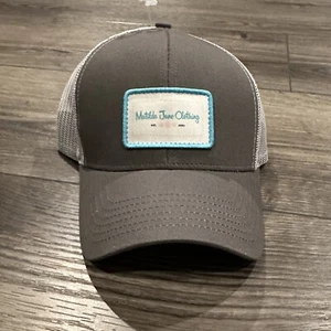 Cappello da camionista Matilda Jane blu e grigio a scatto in rete nuovo senza etichette - Foto 1 di 4