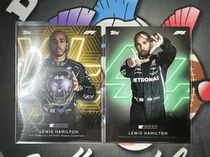 2021 Topps F1 Lights Out Lewis Hamilton Mercedes Lot Of 2 World Champion - Picture 1 of 2