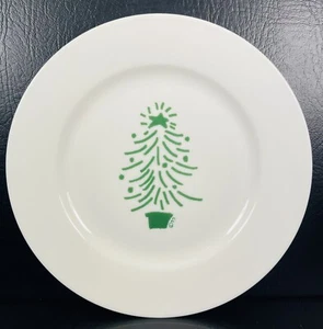 Crate & Barrel Trish Richmond Green Christmas Tree 8”Dessert Plate Multiples Av - Picture 1 of 4