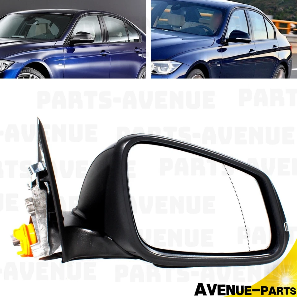 Espelho lateral direito 5 pinos preto passageiro para BMW F35 2010-18 dobra elétrica aquecida - Imagem 1 de 4