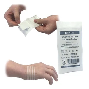 10 - Steri Strip 3 X 75 STERILE SUTURES STITCH WOUND CLOSURE HYGIOSTRIP - Picture 1 of 1