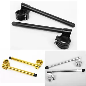 50mm Fork Handlebar For Kawasaki Ninja ZX6R/ZX636/ZX600 ZX14 ZX10R Clip on US - Foto 1 di 12