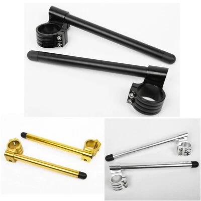 50mm Fork Handlebar For Kawasaki Ninja ZX6R/ZX636/ZX600 ZX14  ZX10R Clip on US - Image 1 of 4