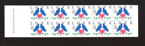 US Stamps - Booklet Strip of 10 - Sc# 2441 - Love Birds - MNH - Picture 1 of 1