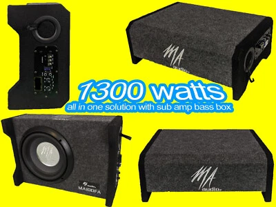 10 " Zoll Aktiv Portierte Gehäuse Subwoofer Dose 1300w Design Sich Für Alle Auto - Bild 1 von 2