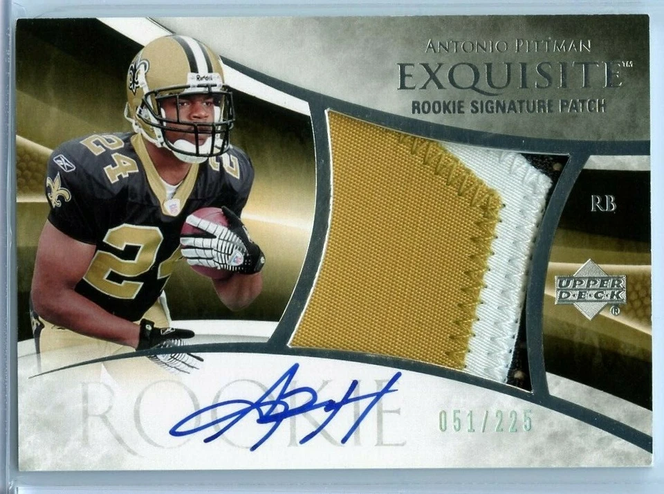 Antonio Pittman 2007 UD Exquisita Colección Autógrafo Santos Parche/225 Novato Foto 1 de 1