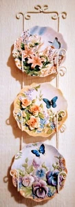 3D Ceramic Flower and Butterfly Plates and Rack - Picture 1 of 1
