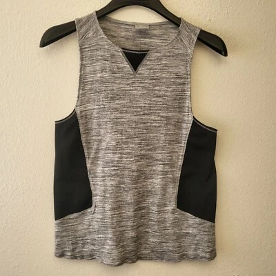 Camiseta sin mangas transpirable Champion para mujer talla XS gris jaspeado negra malla gimnasio correr calce Foto 1 de 4