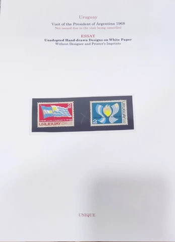 URUGUAY ESSAY,FLAGS,ESSAY, VISIT OF THE PRESIDENT OF ARGENTINA Cover