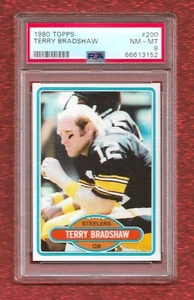 1980 TOPPS #200 TERRY BRADSHAW PSA 8 NM-MINT HOF STEELERS LOUISIANA TECH - Picture 1 of 1