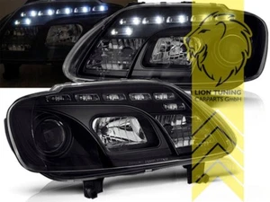 LED Tagfahrlicht Optik Scheinwerfer für VW Touran Caddy 3 schwarz - Bild 1 von 5