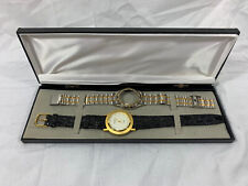 Shannon’s Polini Watch With Extra Band Gold Tone Black Band And Gold Silver Tone