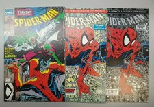 Spider-Man, lot of 3: #1 (black), #1 (green), & #2. Marvel Comics, 1990. AS IS