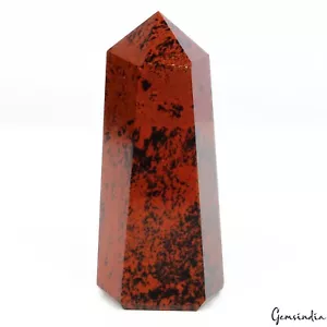 112 gm/3,1" Natürlicher Mahagoni Obsidian Kristall Heilung Reiki Kraft Obelisk Turm - Bild 1 von 7