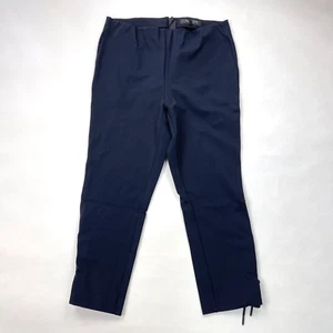 Rag & Bone Simone Slim Ankle Lace-Up Crop Pants Women 10 Stretch Elastic Waist - Picture 1 of 15