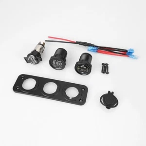 Car Power Socket Panel QC3.0 USB Fast Charger with LED Voltmeter Waterproof - Zdjęcie 1 z 16