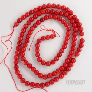 Cuentas redondas de coral bambú marino rojo de 16" 4 mm (3,7 mm) #16018 - Imagen 1 de 1