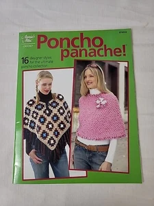 Annie's Attic 874532 Poncho Panache Collection Designer Style Crochet Pattern BK - Picture 1 of 8