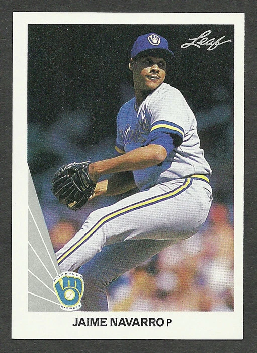 1990 Leaf Jaime Navarro Milwaukee Brewers #85 - Image 1 of 1
