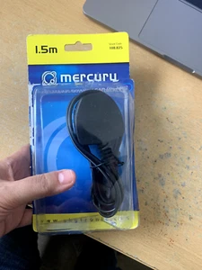 Mercury Mains Power Lead UK Plug - Fig 8 Black 1.5m - Fast UK ship - Picture 1 of 4