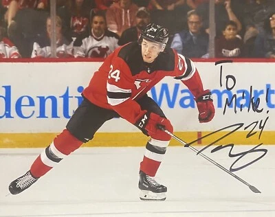 Ty SMITH Signed 8x10 Photo! NJ DEVILS  D Man!  Team Canada! “To MIKE” W/COA - Image 1 of 2