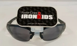 NEW Boys Sunglasses IronKids Iron Kids by Foster Grant Black Sport Active - Picture 1 of 11