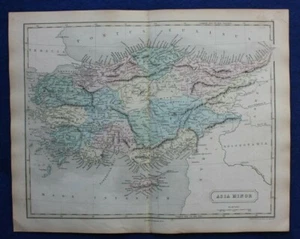 ANCIENT ASIA MINOR, TURKEY, CYPRUS, original antique map, Butler, Hall, 1861 - Picture 1 of 4