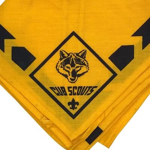 Pañuelo Cub Scout clásico amarillo pantalla de seda (LB1614) - Imagen 1 de 2