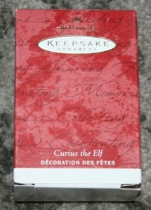 (2) Hallmark Keepsake 2001 Curius the Elf Collector Club Ornament NIB - Picture 1 of 2