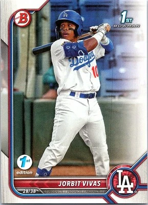 Jorbit Vivas 2022 Bowman 1st Edition #BPPF-24 Los Angeles Dodgers - Image 1 of 2