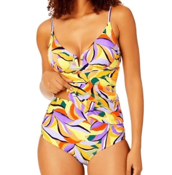 Tankini ANNE KLEIN 2 Piezas Mujer Ajustable Con Aros Top Talla M Parte Inferior Talla L Foto 1 de 4