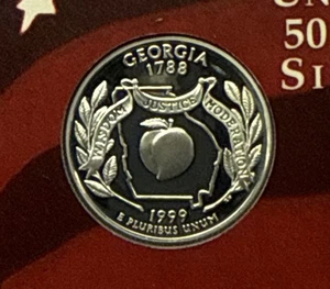 1999-S Georgia Silver Proof State Quarter 90% Silver From Proof Set - Picture 1 of 2