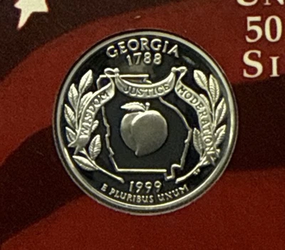 1999-S Georgia Silver Proof State Quarter 90% Silver From Proof Set - Image 1 of 2