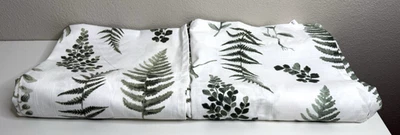 Ikea SMASARV Curtains 57 x 98 Fern Leaves Plants Green Botanical 1 Pair 2 Panels - Image 1 of 4