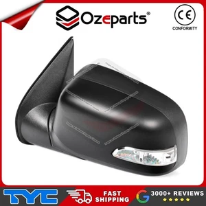 TYC LH Left Electric Door Mirror Black Short Lamp For Holden Colorado 08-12 - Picture 1 of 5