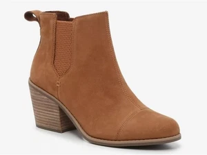 TOMS Everly Chelsea Boot in Cognac, Damen 8,5, 2,75" Blockabsatz, Leder - Bild 1 von 13