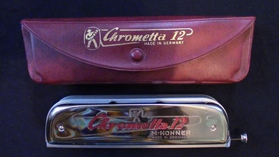 Customized Hohner Chrometta 12 Chromatic Harmonica Key of C - Image 1 of 4