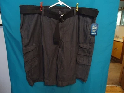 Pantalones Cortos de Carga Desteñidos Glory Para Hombre Talla 46 Grandes y Altos a la Rodilla con Cinturón Web Nuevos con Etiquetas Foto 1 de 4