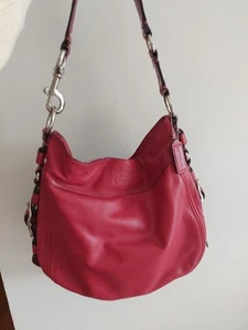 Coach vintage Coach F12669 rojo usado Zoe Carly leer - Imagen 1 de 24