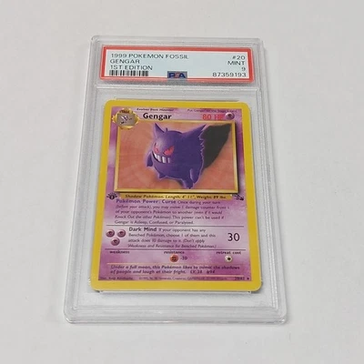 Gengar #20/62 PSA 9 - 1999 Pokemon Fossil 1st Edition - Image 1 of 4
