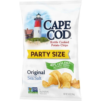 Cape Cod Potato Chips, Less Fat Original Kettle Chips, 14 oz... - Image 1 of 4