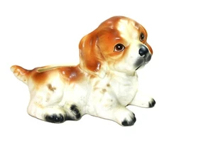 Vintage 1970er Japan Welpen Pflanzgefäß - Cocker Spaniel/Beagle Hund - Kawaii Kinderzimmer - Bild 1 von 9
