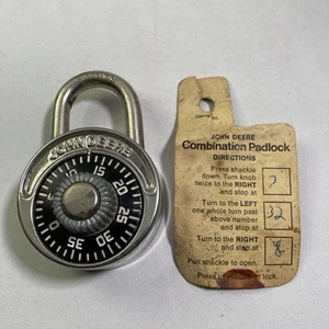 John Deere Combination Dial Padlock Lock with Combo TY1892 VINTAGE Rusted - Picture 1 of 7