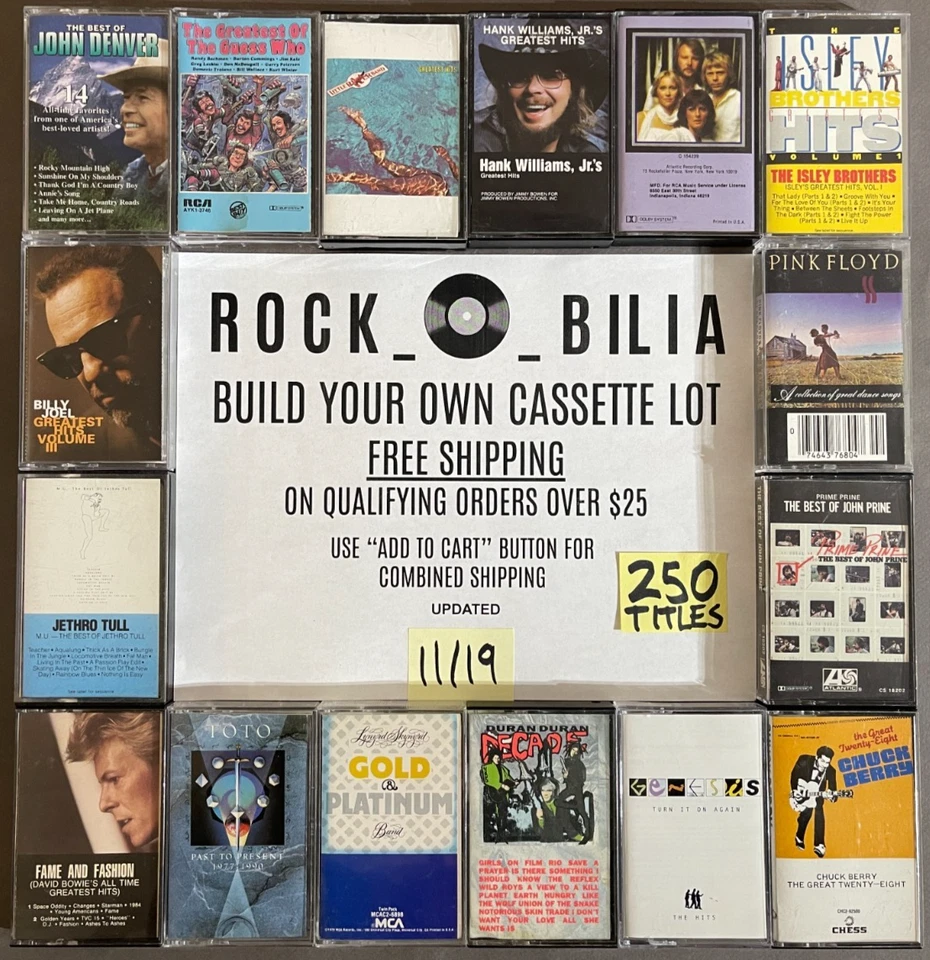ALL GREATEST HITS BUILD YOUR LOT CASSETTE TAPES BUY $25 GET FREE SHIPPING 80S ++ - Image 1 of 2