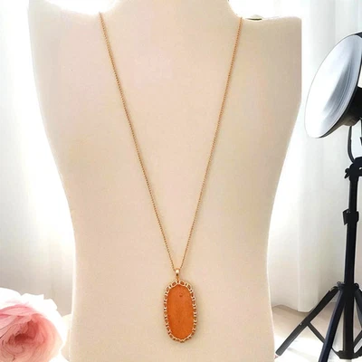 Colar Pingente Longo Kendra Scott Macrame Reid, Madeira Blush ou Abalone Nu, $98 - Imagem 1 de 3