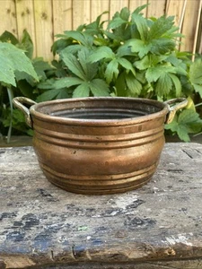 Antique Copper Planter Trough Tub Vintage Old Brass Handles - Picture 1 of 10