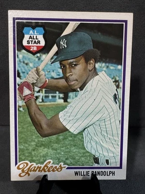威利·伦道夫 1978 年 Topps 汉堡王全明星 - 纽约洋基队 #13 — 第 1/4 张图片