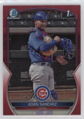 2023 Bowman Chrome Prospects Red Refractor /5 Adan Sanchez #BCP-219 - Image 1 of 2