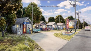 BR4963 Scenecraft N Gauge Moonlite Motor Court - Picture 1 of 1