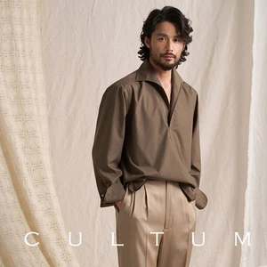Gentleman Cool Long-sleeved New Business Loose Tops Casual Breathable Shirts New - Picture 1 of 25